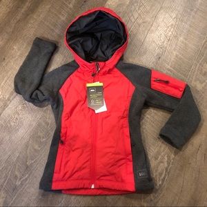 REI Mossy Rock Fleece/Hoody / girls XXS 4-5